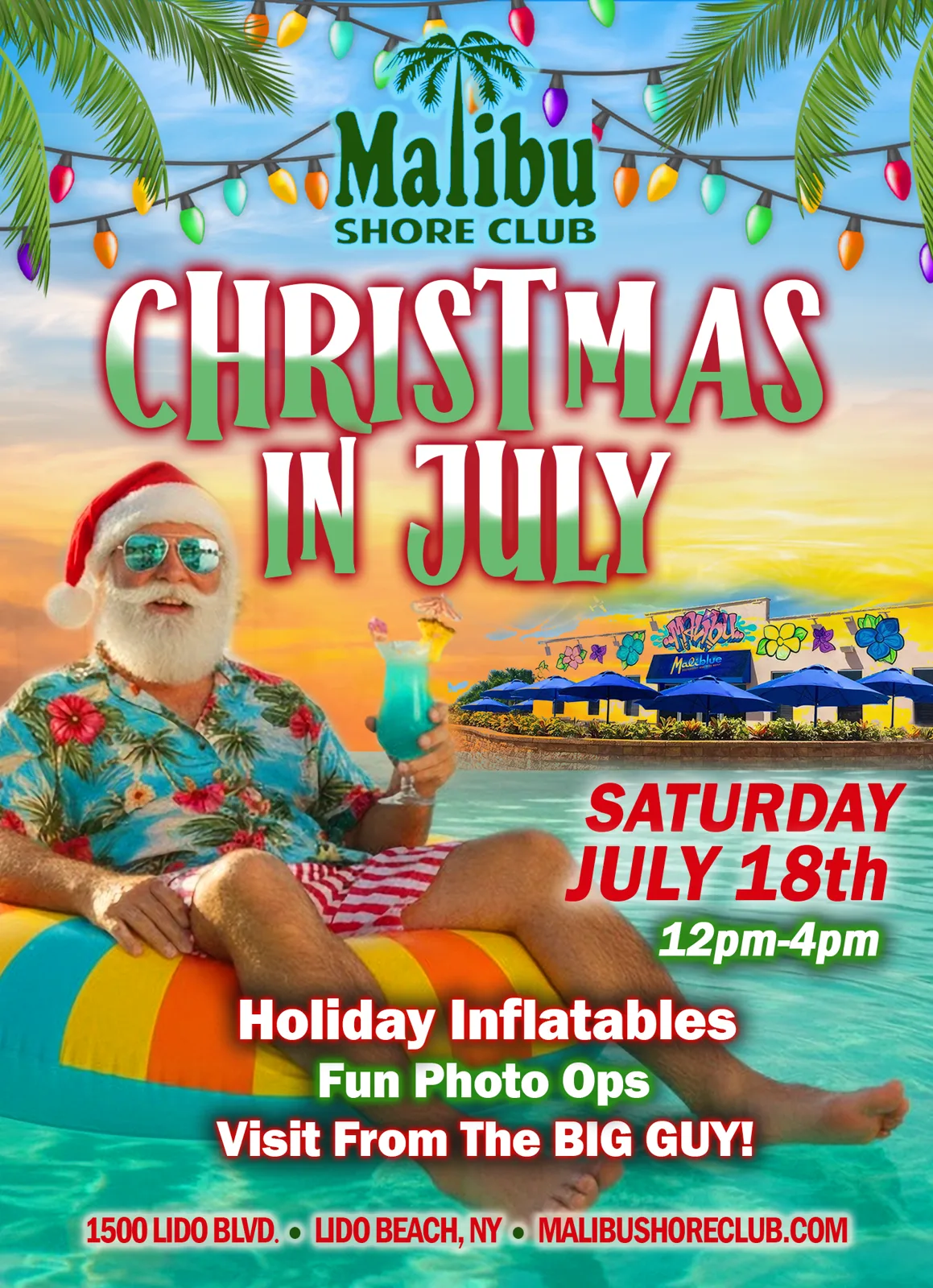 Christmas in July at Malibu Shore Club