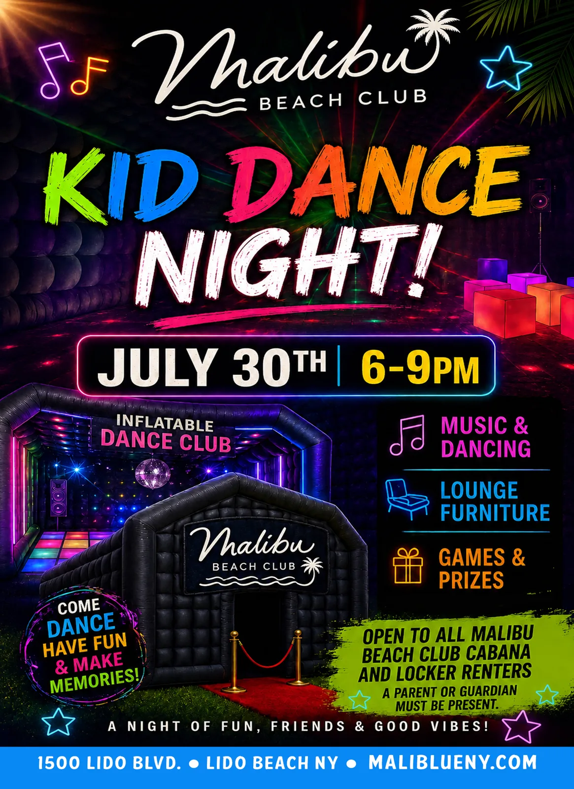Kid Dance Night at Malibu Beach Club