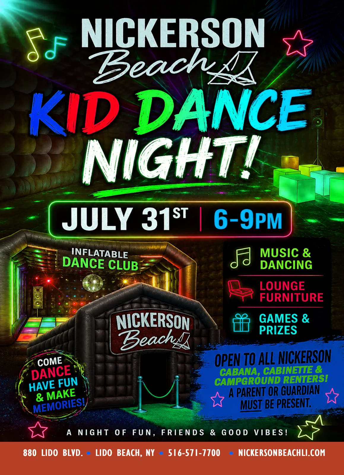 Kid Dance Night at Nickerson Beach