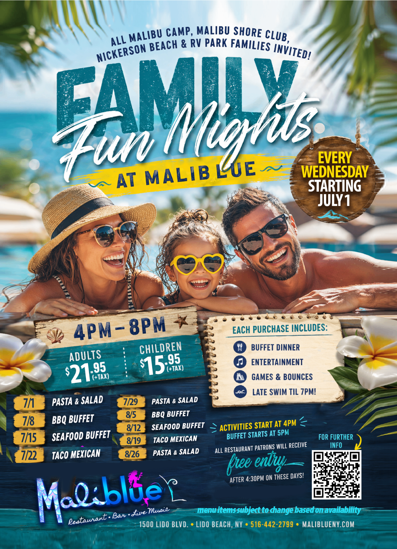  Family Fun Nights at Maliblue