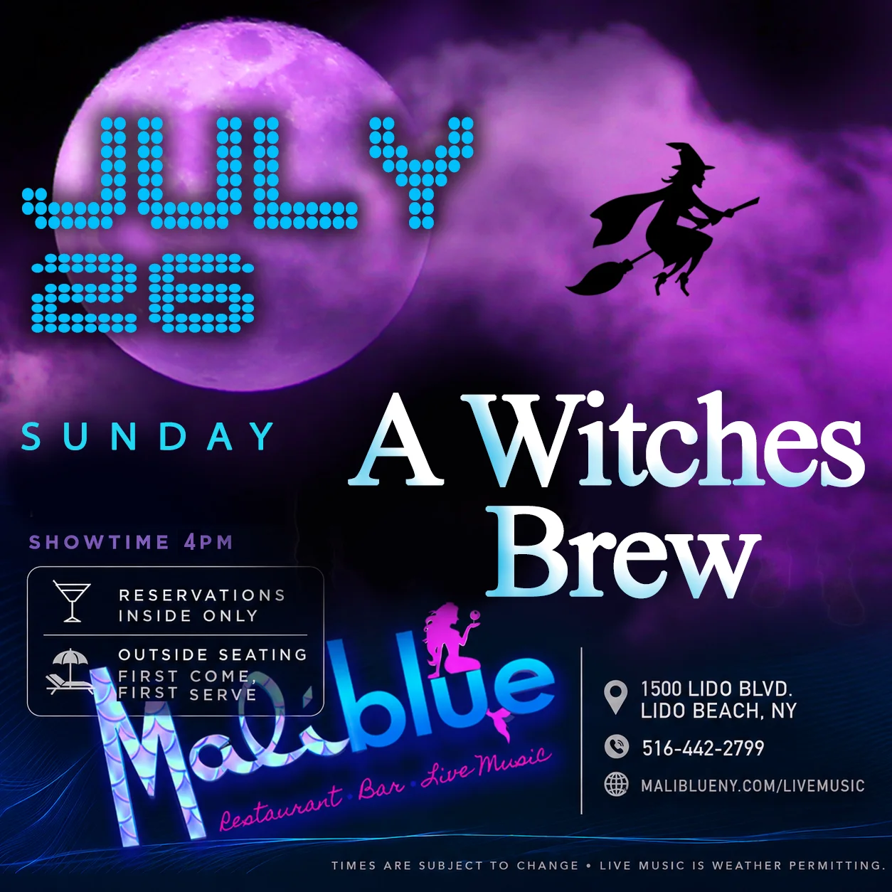 MaliBlue Live Music: Witches Brew (July 26)