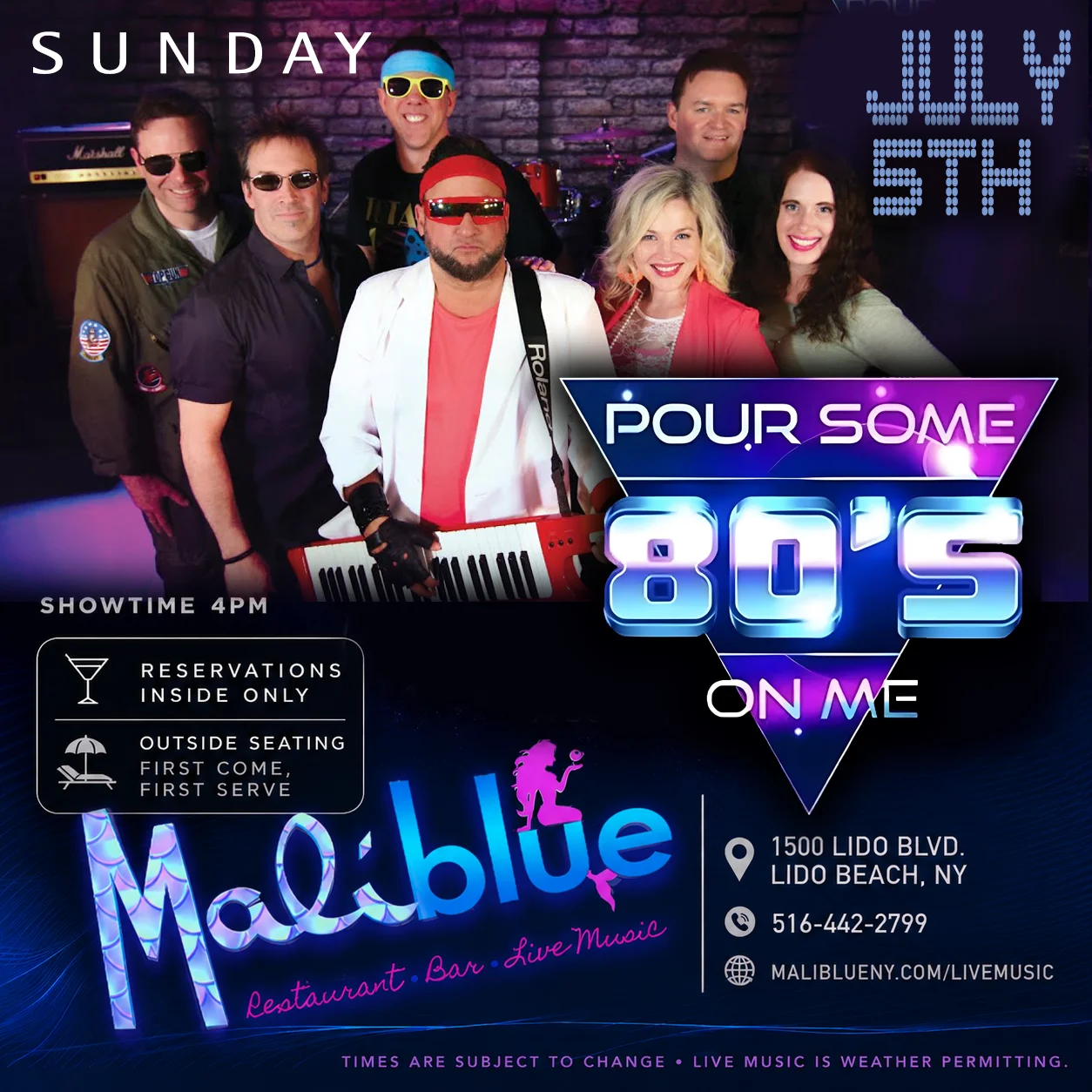 MaliBlue Live Music: Pour Some 80's