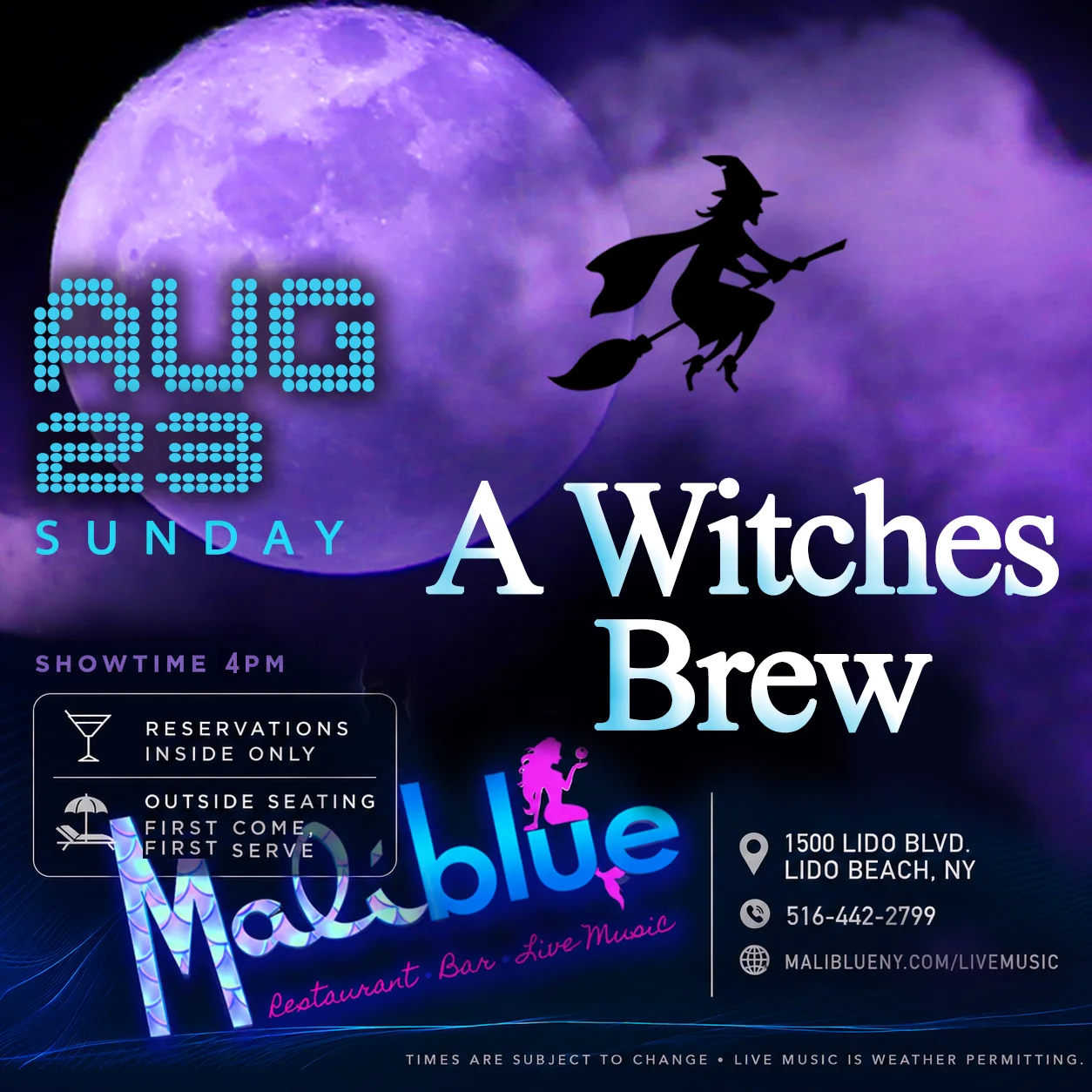 MaliBlue Live Music: Witches Brew (Aug 23)