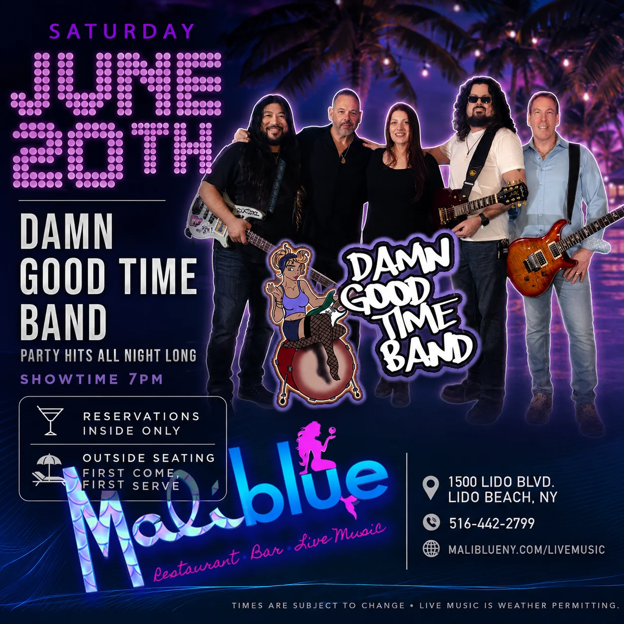 MaliBlue Live Music: Dam Good Time Band