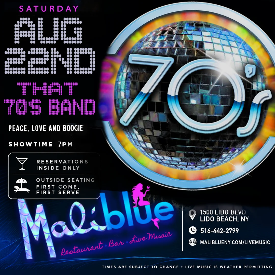 MaliBlue Live Music: That 70s Band (Aug 22)