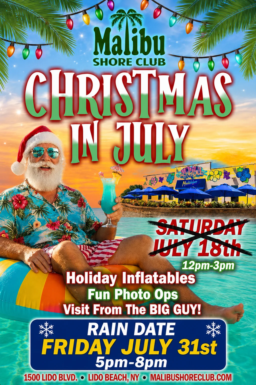 Christmas in July at Malibu Shore Club